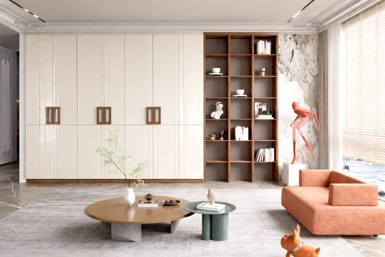 Custom openable wardrobe design for bedroom by Innovante Studio Gurgaon